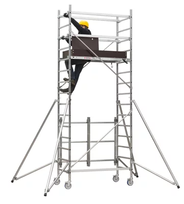 Echafaudage aluminium pliant hauteur travail 2,70 mètres