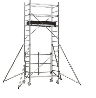 Echafaudage aluminium pliant hauteur travail 5 mètres