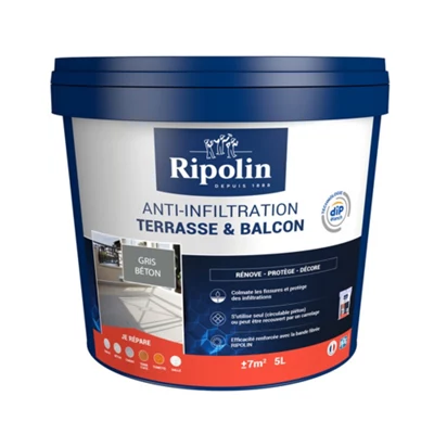 Anti-infiltration terrasse & balcon - Gris - 5L