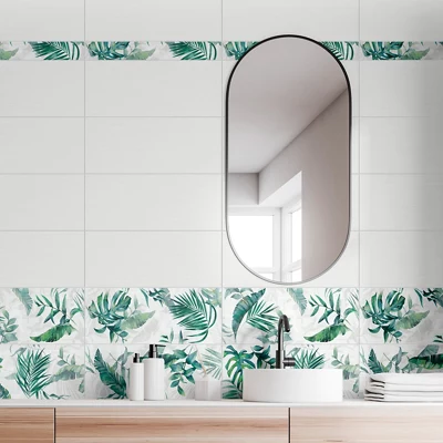Carrelage mural "Ireina" blanc - l. 20 x L. 50 cm