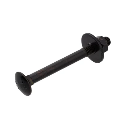 Kit de 25 vis à penture TRCC noir avec écrous et rondelles 7 x 70 mm
