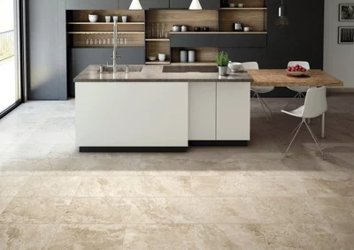Carrelage de sol intérieur "Fontainebleau" beige - l. 40 x L. 60 cm