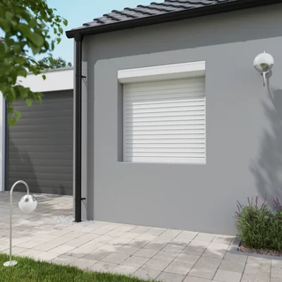 Volet roulant aluminium blanc 125 x 120 cm