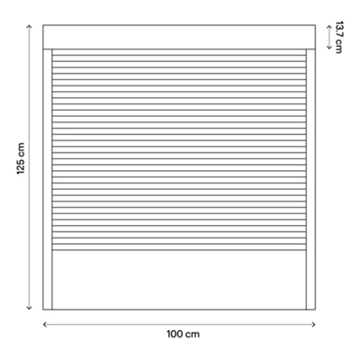 Volet roulant aluminium blanc 125 x 100 cm