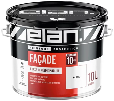 Peinture extérieure façade mat pliolite 10 L blanc