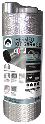 Isolant mince Kit porte de garage (bulle + adhesif) thermo réflecteur 0,6 x 10m, EP. 4 mm - THERMEO