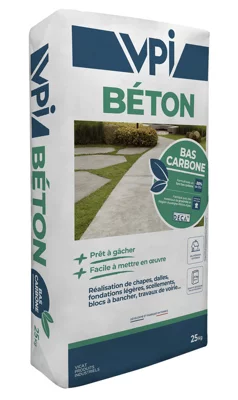 Béton bas carbone pour scellement et petites réparations - sac de 25 kg