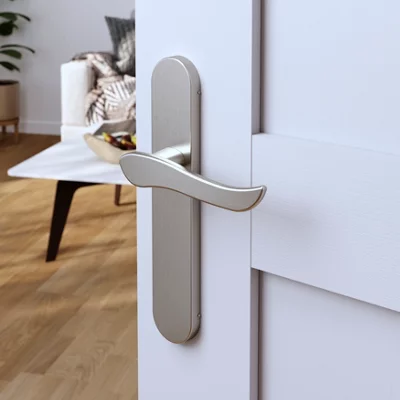 Poignée de porte "Arcles" sans trou - Entraxe adaptable 165-195 mm