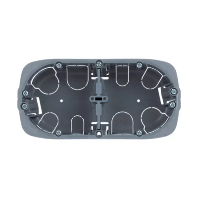 Boîte d'encastrement multimatériaux 2 postes Ø67 x P. 40 mm