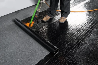Couche d'étanchéité supérieure ardoisée 6 x 1 m noire