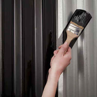 Peinture extérieure métal 0,5 L noir satin