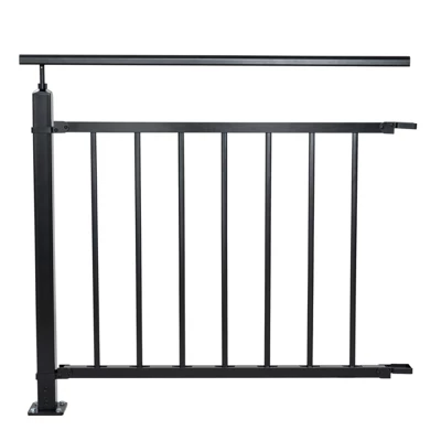 Kit balustrade noir additionnel H. 1 m x L. 100 cm
