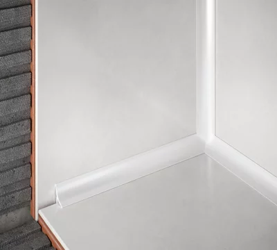 Profile d'angle rentrant pvc 2,50 m x 9 mm - blanc