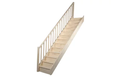 Escalier droit prémonté sapin + rampe "Elma"
