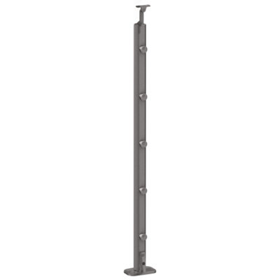Poteau a plat aluminium "Jorun" ⌀4,3 cm x H. 97,2 cm