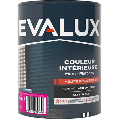 Peinture intérieure haute résistance Base A Mat 1 L