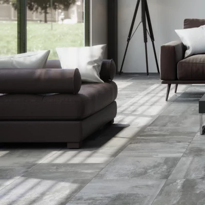 Carrelage de sol intérieur "Harias" gris anthracite - l. 45 x L. 45 cm