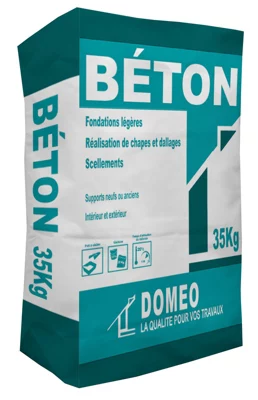 Béton universel fondations légères - sac de 35 kg