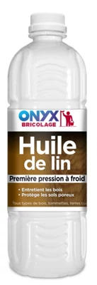 Huile de lin entretien, protection bois, carrelages, tomettes - 1 L
