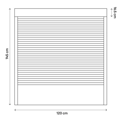 Volet roulant aluminium blanc 145 x 120 cm