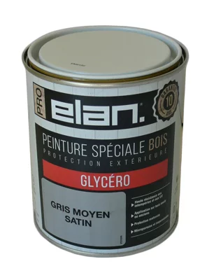 Peinture extérieur bois satin 0,75 L gris moyen