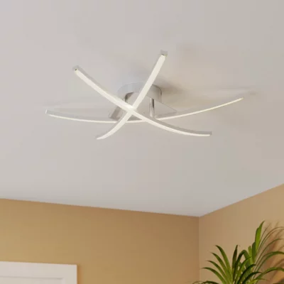 Plafonier LED incluse argent "Adalie"