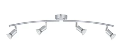 4 Spots GU10 argent à visser 7 W 220 - 240V