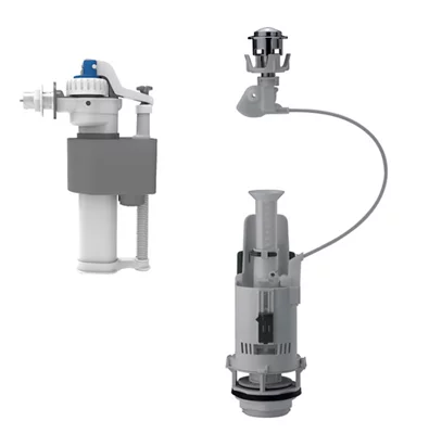 Robinet + mécanisme à câble double poussoir