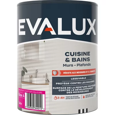 Peinture cuisine et bains Base A Satin 1 L