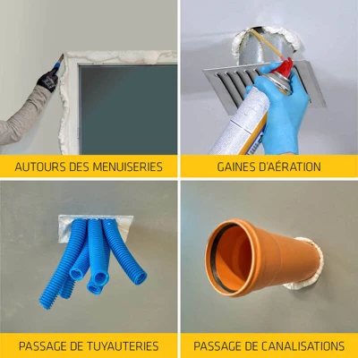 Mousse polyuréthane expansive, blanche Sika Boom 128 - 400 ml