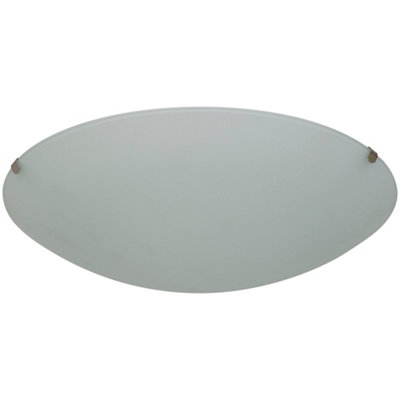 Plafonnier 1xE27 en verre dépoli H. 9 cm