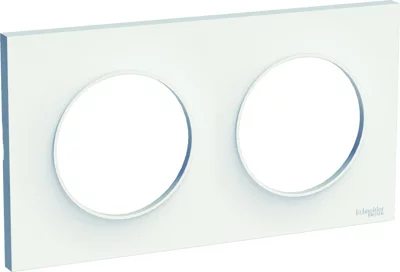 Plaque "Odace Styl" blanc - 2 postes