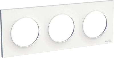 Plaque "Odace Styl" blanc - 3 postes