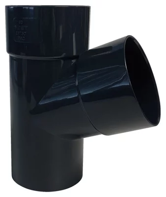 Te angle à 67° Mâle/Femelle de gouttière PVC gris anthracite Ø 80