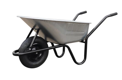 Brouette rénovation 100 L / 180 kg galvanisée, roue gonflable