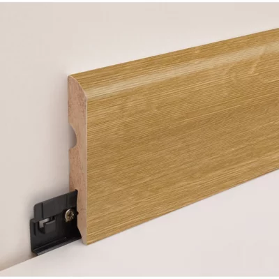 Plinthe à clipser "Ciana" mat effet bois L. 220 x H. 8 cm x Ép. 13 mm