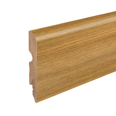 Plinthe à clipser "Honey" mat effet bois bronze L. 220 x H. 8 cm x Ép. 13 mm