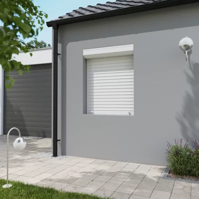 Volet roulant manuel PVC blanc 125 x 100 cm
