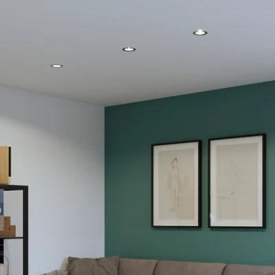 3 spots led encastrables 420 lm nickel "Fauvel"