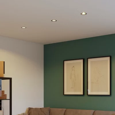 3 spots led encastrables 420 lm dimmable nickel "Fauvel"