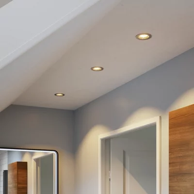 3 spots encastrables GU10 argent effet nickel "Ladislas"