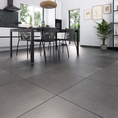 Carrelage de sol intérieur "Jano" gris - l. 60 x L. 60 cm