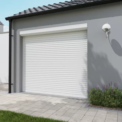 Volet roulant motorisé radio aluminium blanc 215 x 240 cm