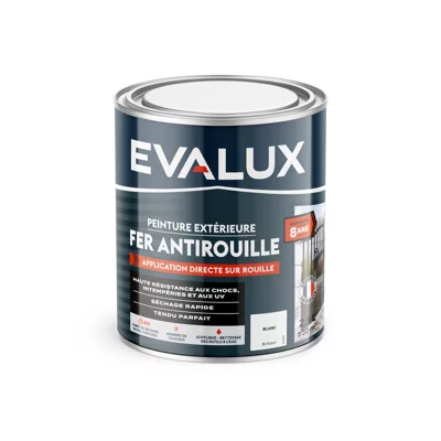 Peinture extérieure fer antirouille  2,5 L blanc brillant