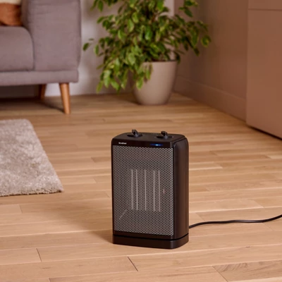 Chauffage soufflant oscillant noir 2000 W- 26,3x17,5x12 cm