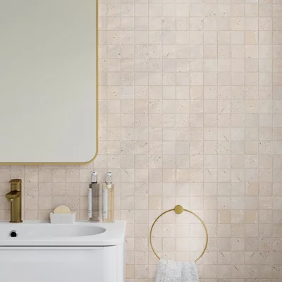 Mosaïque Travertin "Carré Grand" 30,5 cm x 30,5 cm