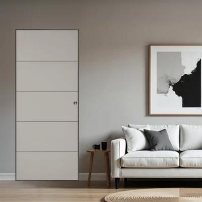 Porte coulissante prépeint MDF/epicéa 83 cm SLOT
