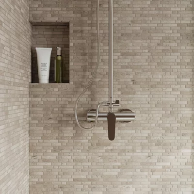 Mosaïque Travertin "Muretto" Beige 30,5 x 31 cm