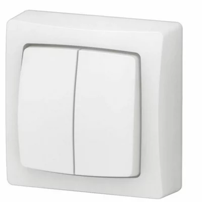 Va-et-vient double touche en saillie complet blanc