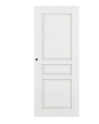 Porte coulissante prépeint 3 panneaux blanc 83 cm ORDESA
